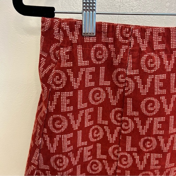Urban Outfitters Gianna Love Red Curduroy Mini Skirt Size Medium - Picture 8 of 8